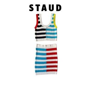 STAUD Newport Striped Knit Set small